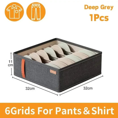 Oxford Drawer Organizer for Underwear, Bras, Socks and Accessories, Foldable Storage Box for Bedroom Cabinets and Wardrobes - product view 3