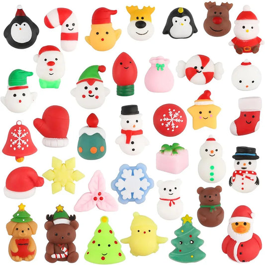 Rubber Mochi Squishy Toy Set, 12, 24 or 36 Pieces, Soft Squeeze Favors and Stocking Stuffers for Kids - product view 1