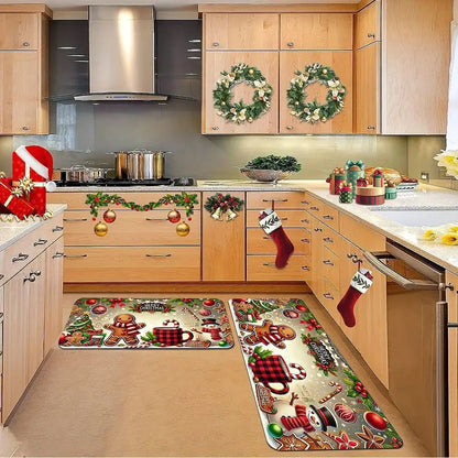 Non-Slip Printed Floor Mat, Fade-Resistant Machine-Made Rug in Multiple Sizes for Bathroom, Kitchen and Indoor Home Décor - product view 1