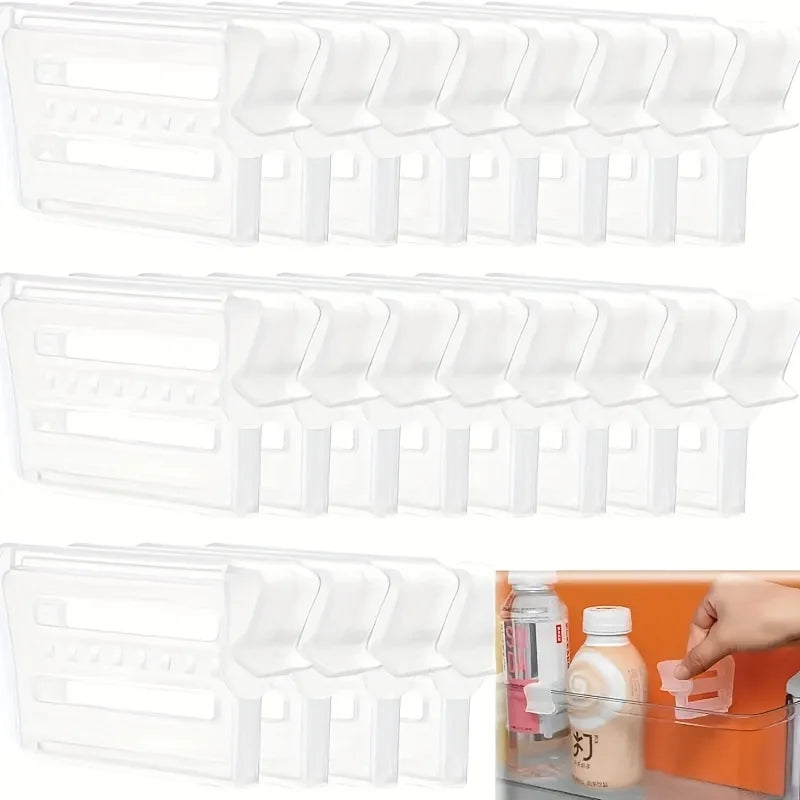 Adjustable Refrigerator Organizer Divider, Reusable PP Fridge Storage Separator, 1, 6 or 12 Pieces - product view 5