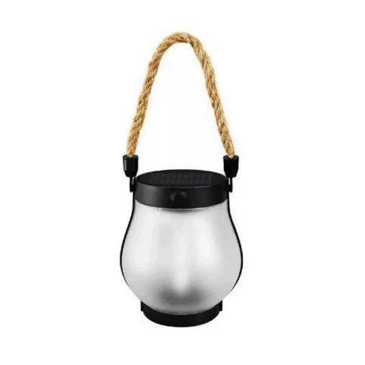 Solar Flame Rope Lantern, Type-C Rechargeable Hanging Light, Flickering 3D Flame, IPX4 Waterproof for Patio Camping - product view 1