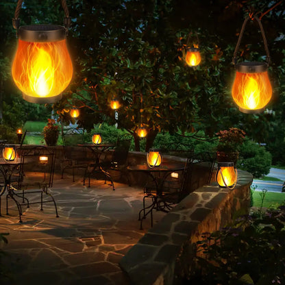 Solar Flame Rope Lantern, Type-C Rechargeable Hanging Light, Flickering 3D Flame, IPX4 Waterproof for Patio Camping - product view 6