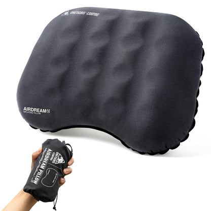 Inflatable Travel Pillow, Curved Neck and Lumbar Support, 2 cm Foam, 4.6 oz Packable Design for Camping and Flights - product view 2