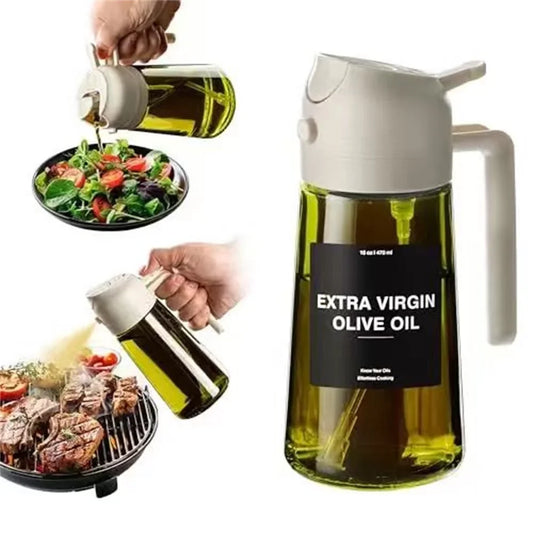 470 ml Oil Spray Bottle, 2-in-1 Pour and Spray Dispenser, Dual Spray Modes for Cooking, Baking and Air Fryer - product view 1