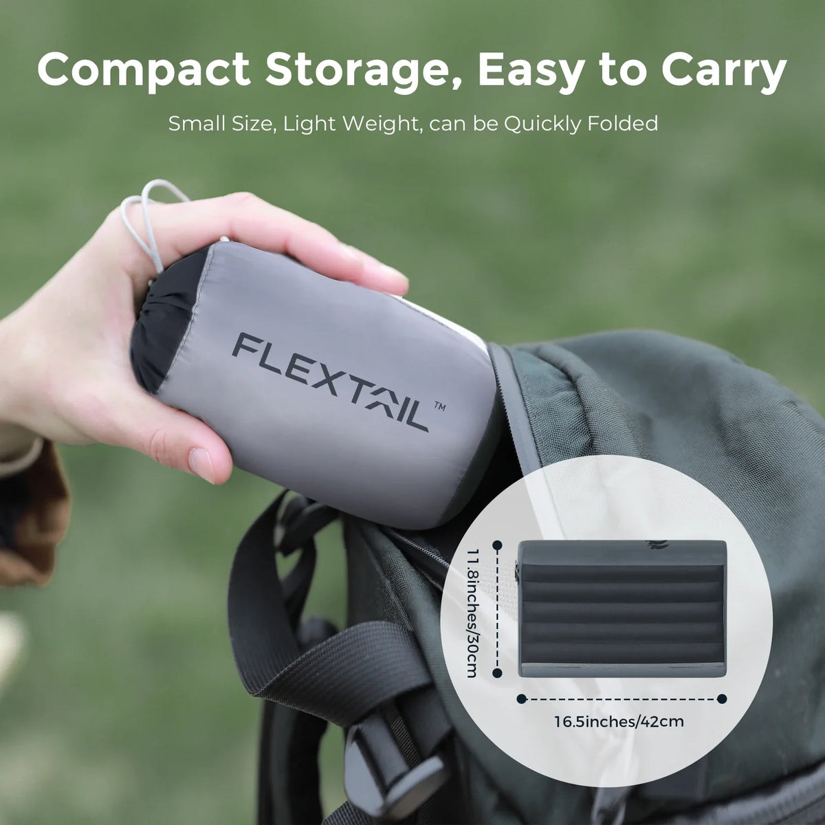 Inflatable Travel Pillow, Ergonomic Lightweight Washable Camping Cushion with Two Height Options for Travel and Home - product view 4