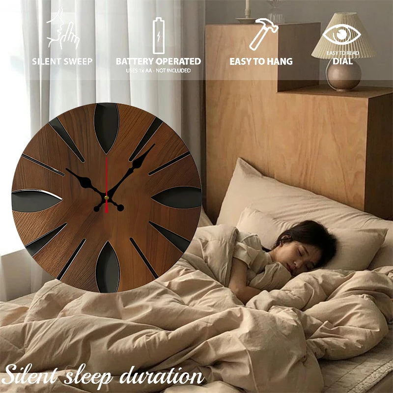 wooden mantle clock - product view 5