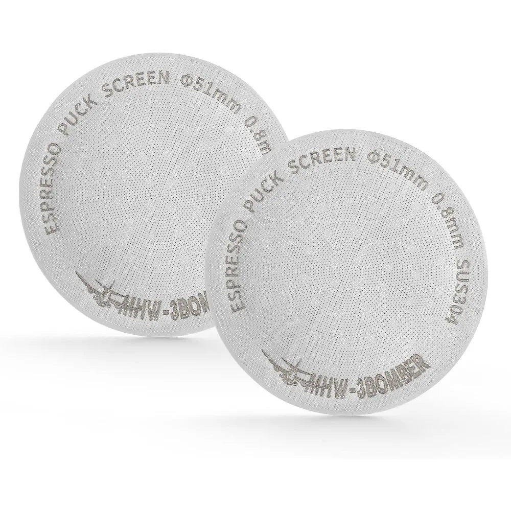 51 mm Reusable Espresso Puck Screen, 0.8 mm Metal Coffee Filter for 54 mm Portafilter Baskets - product view 2