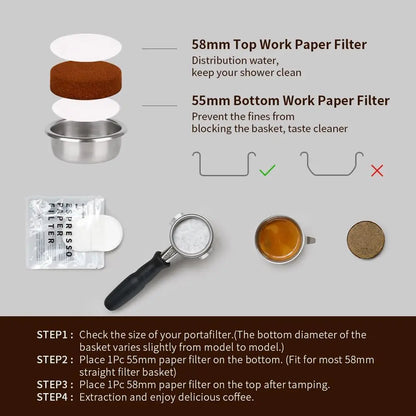 51 mm Reusable Espresso Puck Screen, 0.8 mm Metal Coffee Filter for 54 mm Portafilter Baskets - product view 3