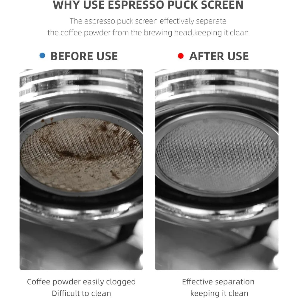 51 mm Reusable Espresso Puck Screen, 0.8 mm Metal Coffee Filter for 54 mm Portafilter Baskets - product view 4