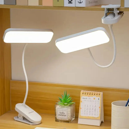 Clip-On LED Desk Lamp, Touch Dimming, 3000K–6000K Natural Light, USB 5V, Rechargeable or Plug-In - product view 1