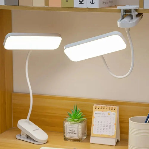Clip-On LED Desk Lamp, Touch Dimming, 3000K–6000K Natural Light, USB 5V, Rechargeable or Plug-In - product view 1