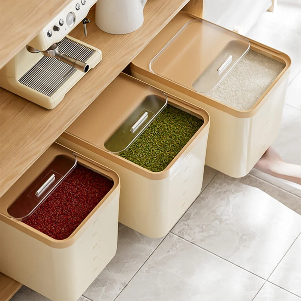 Flour Storage Container, Waterproof Grain Box with Lid, Moisture- and Insect-Resistant Rice Keeper, 5 kg, 10 kg or 15 kg - product view 6