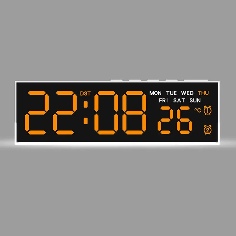 Digital Alarm Clock with Mood Light, Dual Alarm, Snooze, Temperature Display, 3-Level Brightness and USB Power - product view 2
