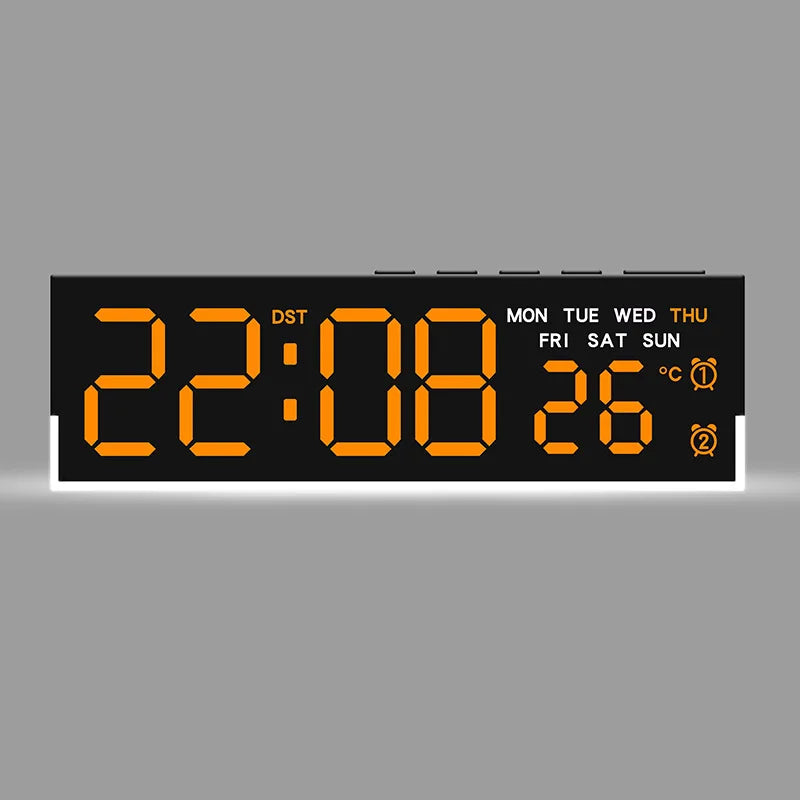 Digital Alarm Clock with Mood Light, Dual Alarm, Snooze, Temperature Display, 3-Level Brightness and USB Power - product view 4