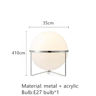 LED Floor Lamp, Acrylic Ball Shade and Iron Body, 11–15W AC E27 Foyer Light with Button Switch and Plug Options - product view 1