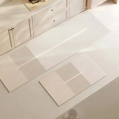 Modern Geometric Kitchen Rug, Waterproof Anti-Slip Rubber Floor Mat, Machine-Made Hallway and Bathroom Runner Sizes - product view 4