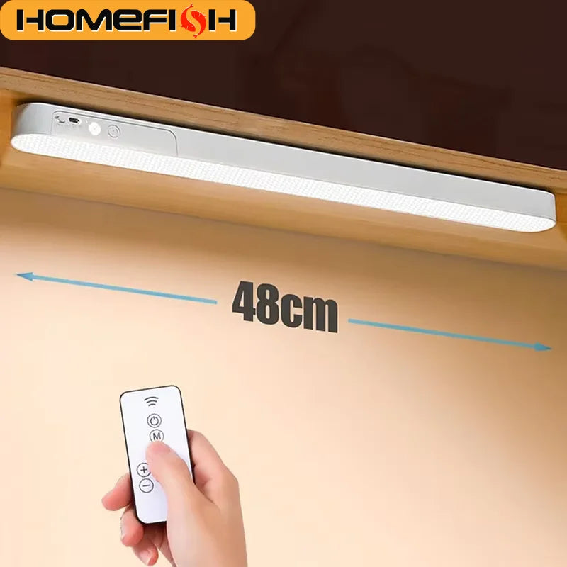 Rechargeable LED Reading Lamp, Touch & Remote Control, 3 Color Temperatures, Stepless Dimming, Magnetic USB Light Bar, 26–48cm - product view 4