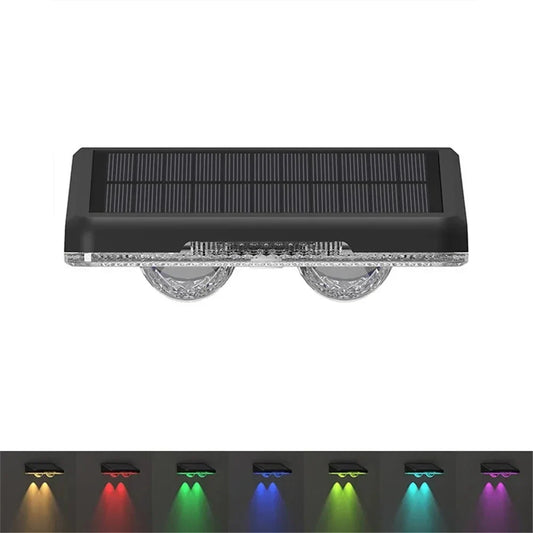 Solar Fence Lights, 7-Color or Warm White LED Deck Lights, Auto On/Off, Two-Way Installation, 1 or 4 Pack - product view 1