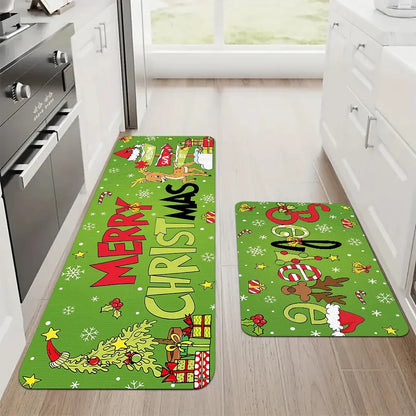 Printed Anti-Fatigue Floor Mat, 100% Polyester, PVC Non-Slip Backing, Four Sizes for Kitchen, Bathroom, Bedroom and Indoor Use - product view 3
