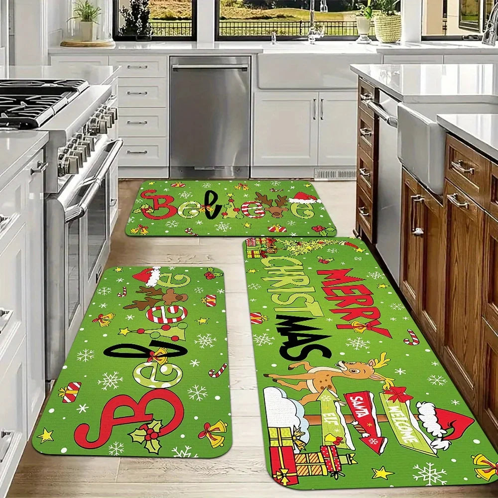 Printed Anti-Fatigue Floor Mat, 100% Polyester, PVC Non-Slip Backing, Four Sizes for Kitchen, Bathroom, Bedroom and Indoor Use - product view 4