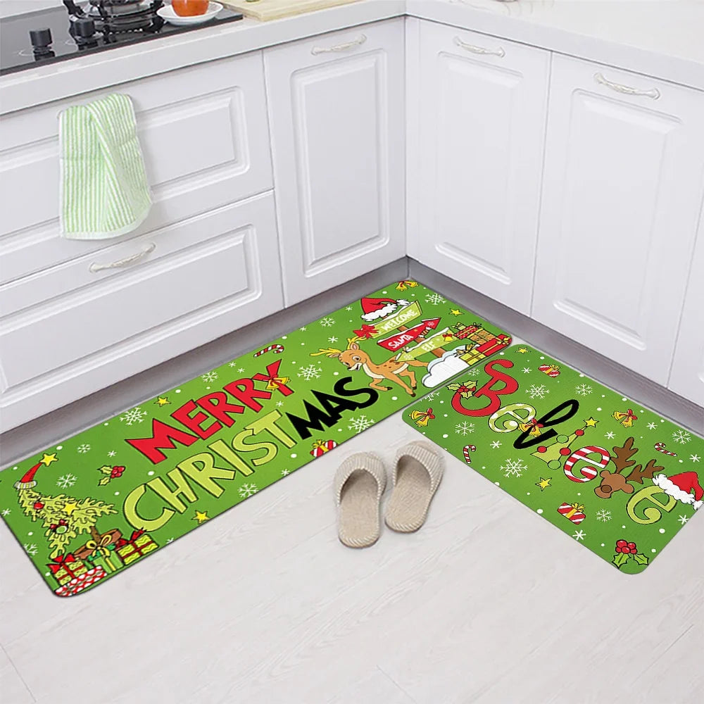 Printed Anti-Fatigue Floor Mat, 100% Polyester, PVC Non-Slip Backing, Four Sizes for Kitchen, Bathroom, Bedroom and Indoor Use - product view 5