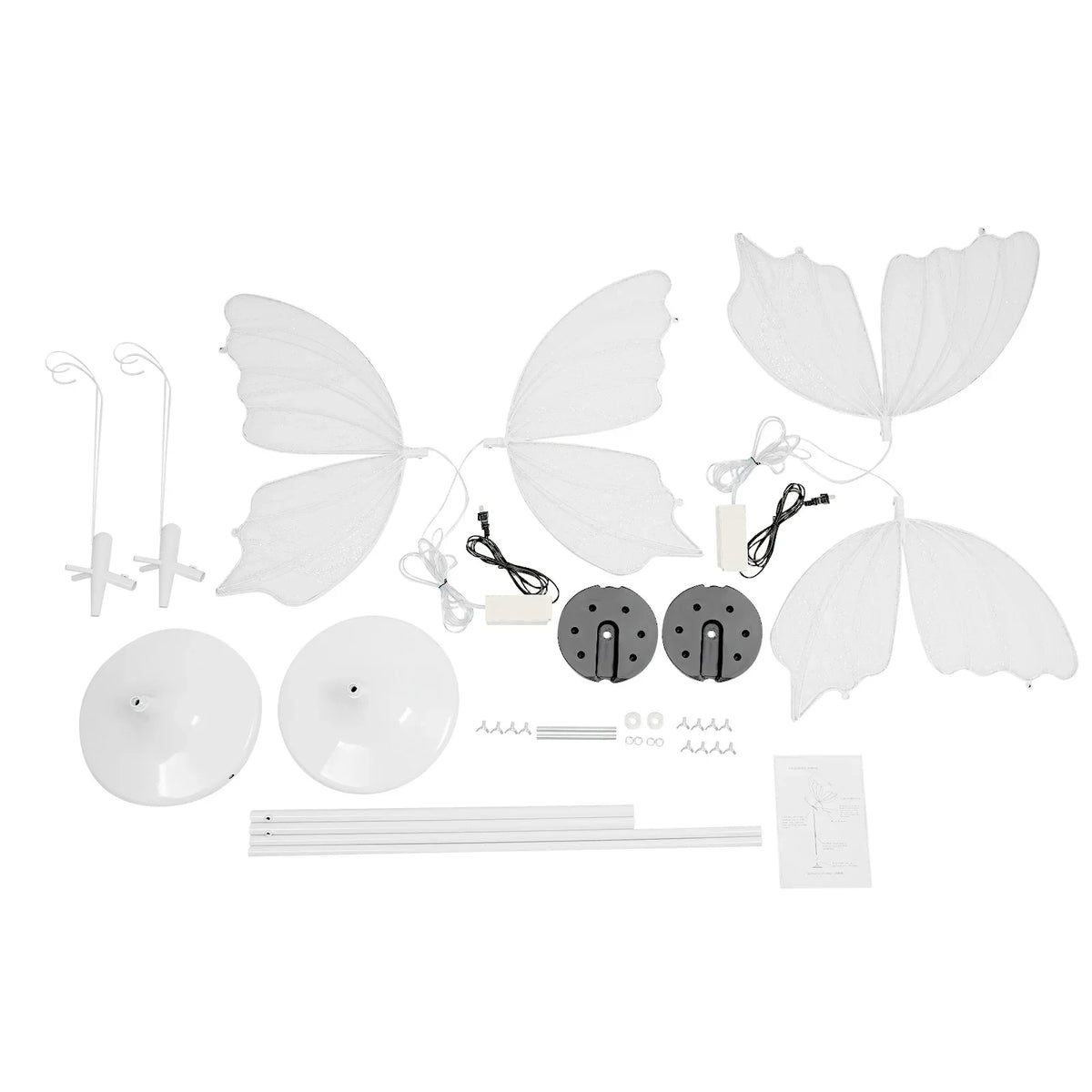 Butterfly Floor Lamp Set, 2-Piece LED Strip Lighting, Push-Button AC Power for Indoor Wedding and Event Decor - product view 4