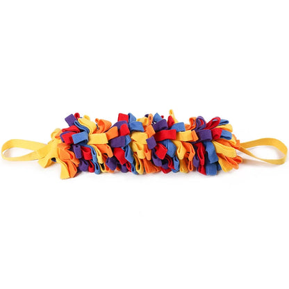 Dog Snuffle Mat and Chew Stick Foraging Puzzle Toy, Polyester Interactive Training Toy in Gray or Yellow - product view 5