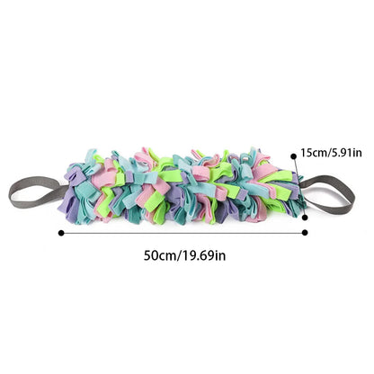 Dog Snuffle Mat and Chew Stick Foraging Puzzle Toy, Polyester Interactive Training Toy in Gray or Yellow - product view 6