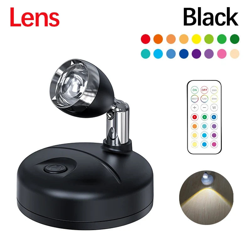 LED Picture Light, Remote Control, 13 Lighting Modes, Dimmable Magnetic Wall Lamp, AA Battery Powered for Artwork - product view 2