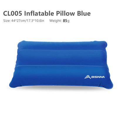 Inflatable Travel Pillow, Compressible Folding Neck Cushion, Flocking PVC, 44 × 27 × 6 cm for Camping and Hiking - product view 2