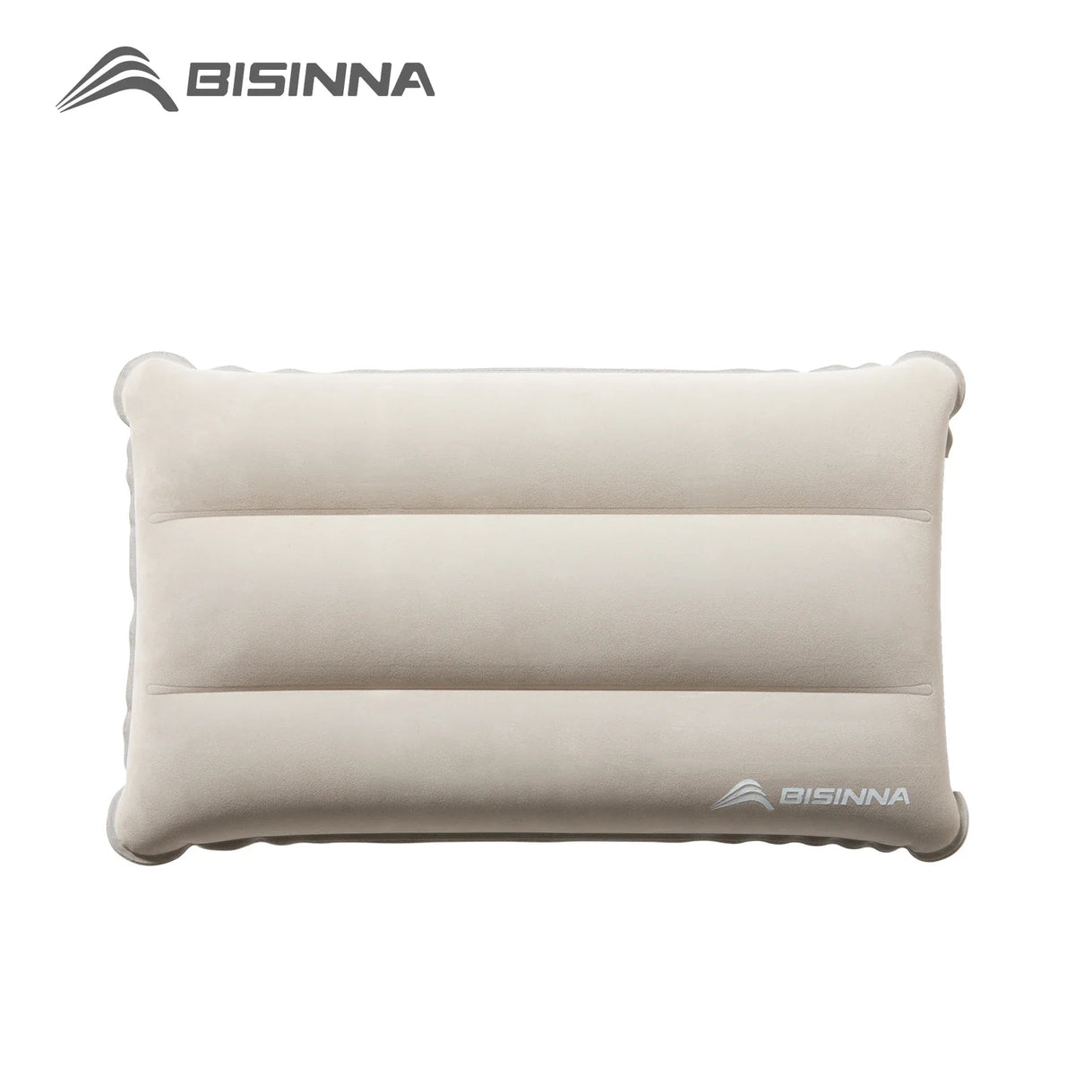 Inflatable Travel Pillow, Compressible Folding Neck Cushion, Flocking PVC, 44 × 27 × 6 cm for Camping and Hiking - product view 3