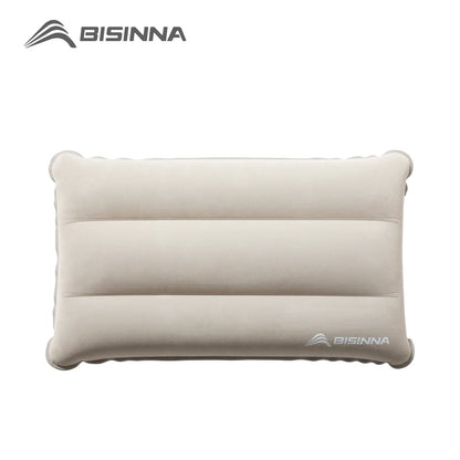 Inflatable Travel Pillow, Compressible Folding Neck Cushion, Flocking PVC, 44 × 27 × 6 cm for Camping and Hiking - product view 3