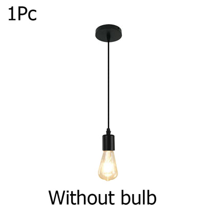 Nordic Metal Pendant Light, E27 Base, AC Powered, 90-260V, Black or White, for Kitchen, Bedroom and Dining Areas - product view 1