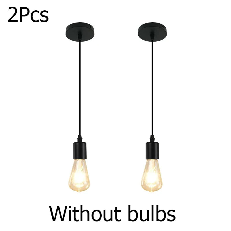 Nordic Metal Pendant Light, E27 Base, AC Powered, 90-260V, Black or White, for Kitchen, Bedroom and Dining Areas - product view 2