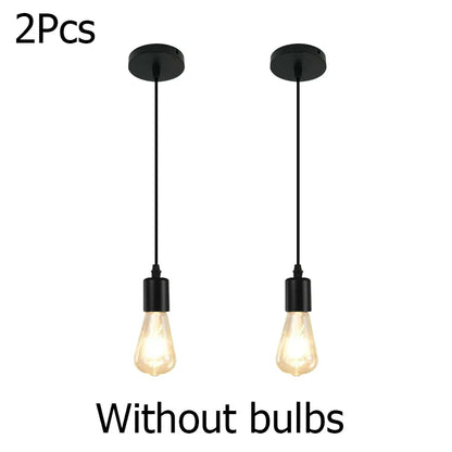 Nordic Metal Pendant Light, E27 Base, AC Powered, 90-260V, Black or White, for Kitchen, Bedroom and Dining Areas - product view 2