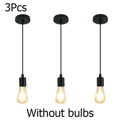 Nordic Metal Pendant Light, E27 Base, AC Powered, 90-260V, Black or White, for Kitchen, Bedroom and Dining Areas - product view 3