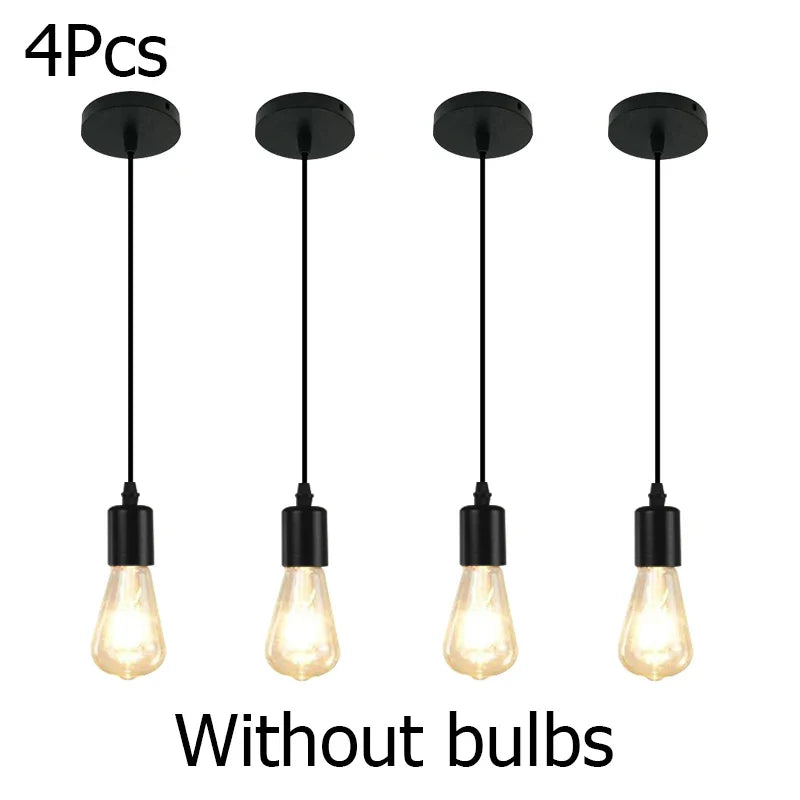 Nordic Metal Pendant Light, E27 Base, AC Powered, 90-260V, Black or White, for Kitchen, Bedroom and Dining Areas - product view 4