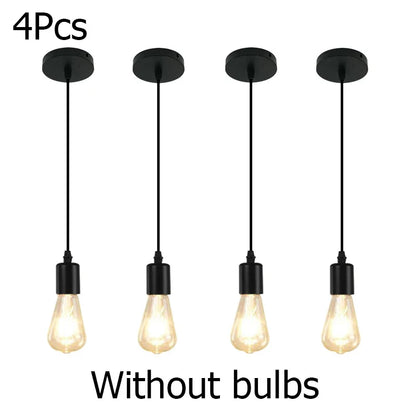 Nordic Metal Pendant Light, E27 Base, AC Powered, 90-260V, Black or White, for Kitchen, Bedroom and Dining Areas - product view 4
