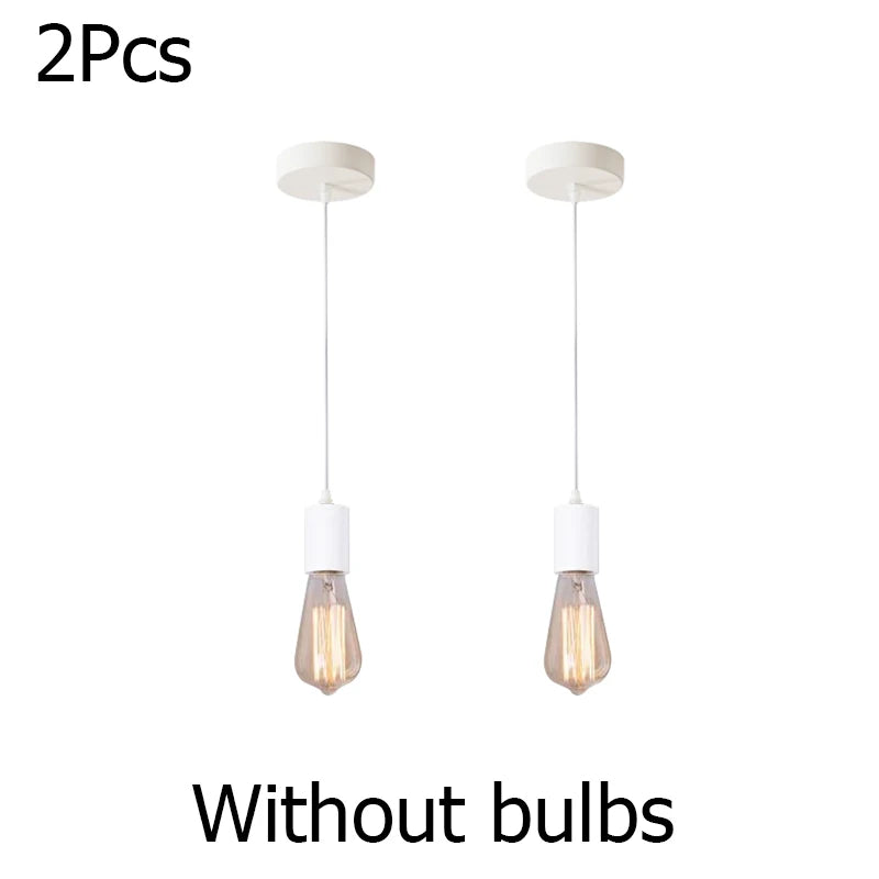 Nordic Metal Pendant Light, E27 Base, AC Powered, 90-260V, Black or White, for Kitchen, Bedroom and Dining Areas - product view 6