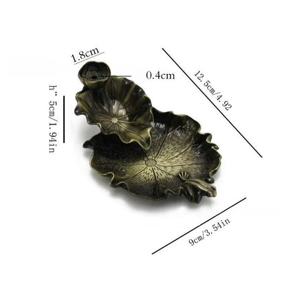 Metal Frog or Fish Backflow Incense Burner, Waterfall Cone Holder for Aromatherapy and Zen Home Décor - product view 1