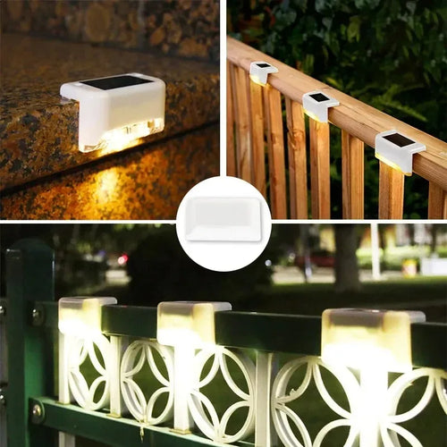 Solar Step Lamp, Warm White LED Outdoor Fence Lights, Self-Contained Stair and Path Lighting, 1–20 Piece Packs for Gardens - product view 1