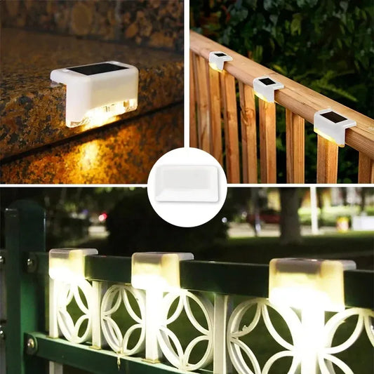 Solar Step Lamp, Warm White LED Outdoor Fence Lights, Self-Contained Stair and Path Lighting, 1–20 Piece Packs for Gardens - product view 1
