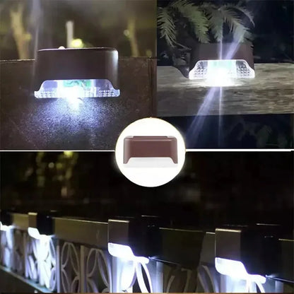 Solar Step Lamp, Warm White LED Outdoor Fence Lights, Self-Contained Stair and Path Lighting, 1–20 Piece Packs for Gardens - product view 3