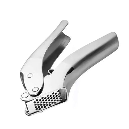 Stainless Steel Garlic Press, Heavy-Duty 304 Steel Mincer with Ergonomic Handle, No-Peel Design and Swing-Out Sleeve - product view 3