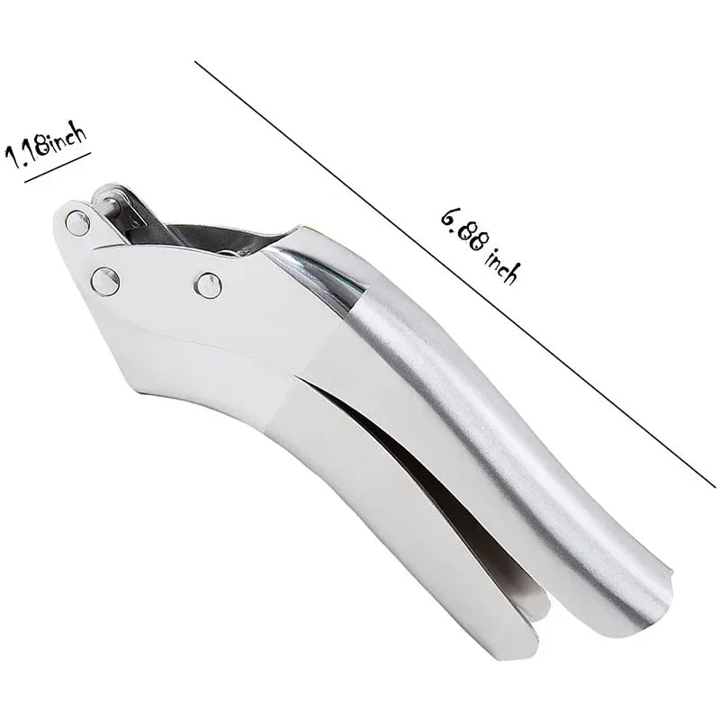 Stainless Steel Garlic Press, Heavy-Duty 304 Steel Mincer with Ergonomic Handle, No-Peel Design and Swing-Out Sleeve - product view 4