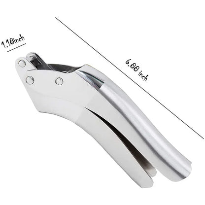 Stainless Steel Garlic Press, Heavy-Duty 304 Steel Mincer with Ergonomic Handle, No-Peel Design and Swing-Out Sleeve - product view 4
