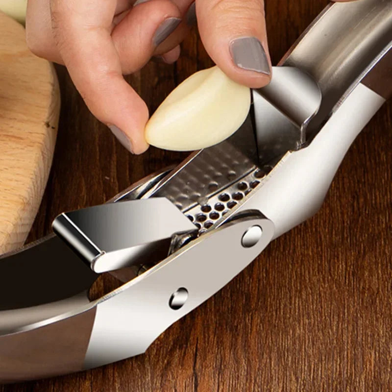 stainless garlic press - product view 5