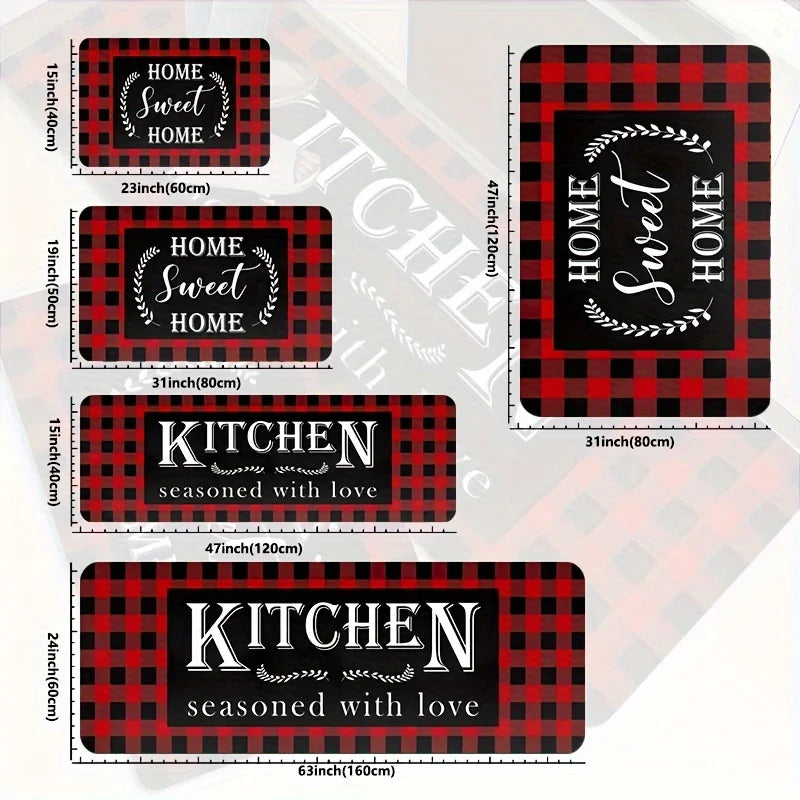 Anti-Fatigue Kitchen Runner Mat, Printed Waterproof Anti-Slip Fade-Resistant Floor Rug for Kitchen, Bathroom, Bedroom and Indoor Spaces - product view 2