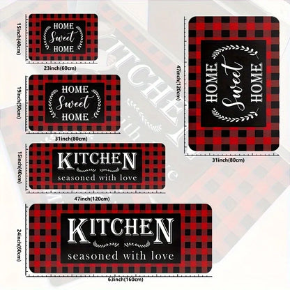 Anti-Fatigue Kitchen Runner Mat, Printed Waterproof Anti-Slip Fade-Resistant Floor Rug for Kitchen, Bathroom, Bedroom and Indoor Spaces - product view 2