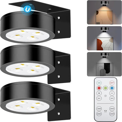 Battery Operated Picture Light, Remote Dimming, 3 Light Modes, Timer, Magnetic Wall Mount, 3 or 6-Pack for Artwork - product view 2